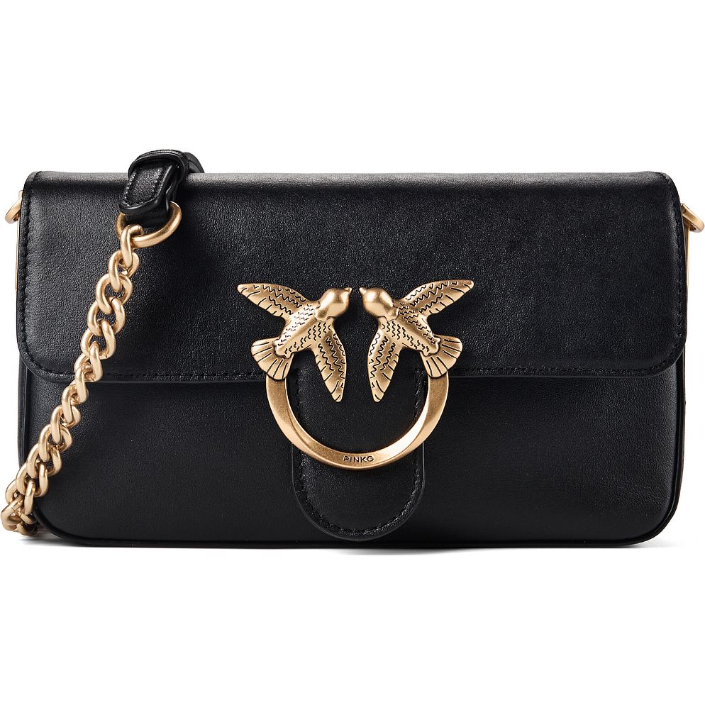 PINKO Love one Borsa a tracolla Vera Pelle 23 cm PINKO Love one Borsa a tracolla Vera Pelle 23 cm