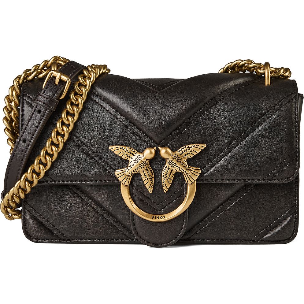 PINKO Love One Mini Bolso bandolera Piel natural 21 cm PINKO Love One Mini Bolso bandolera Piel natural 21 cm