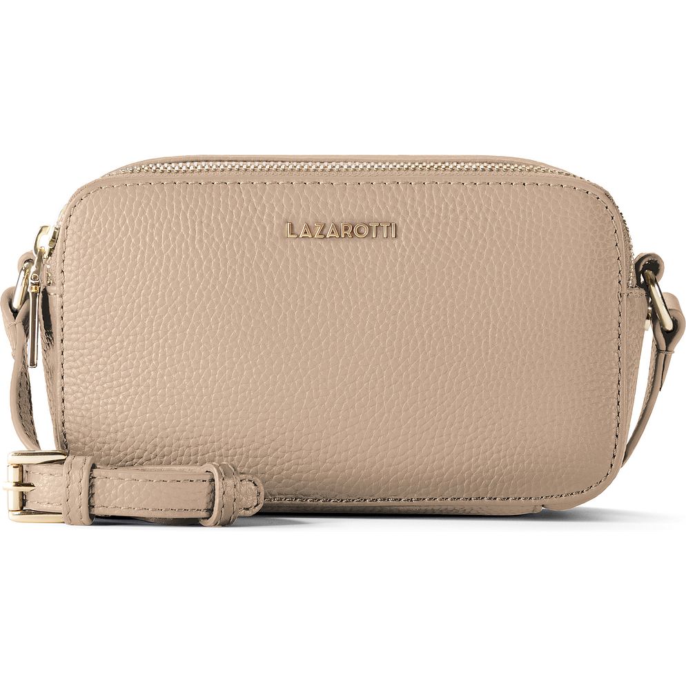 Lazarotti Crossbody taška z kůže Bologna Camera-Bag s dvojitým zipem, 18 cm Lazarotti Crossbody taška z kůže Bologna Camera-Bag s dvojitým zipem, 18 cm