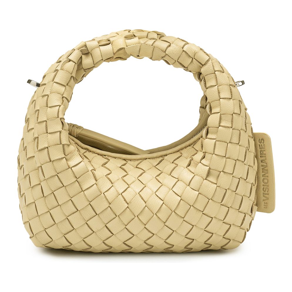 LES VISIONNAIRES Greta Micro weave Bolso Piel natural 20 cm