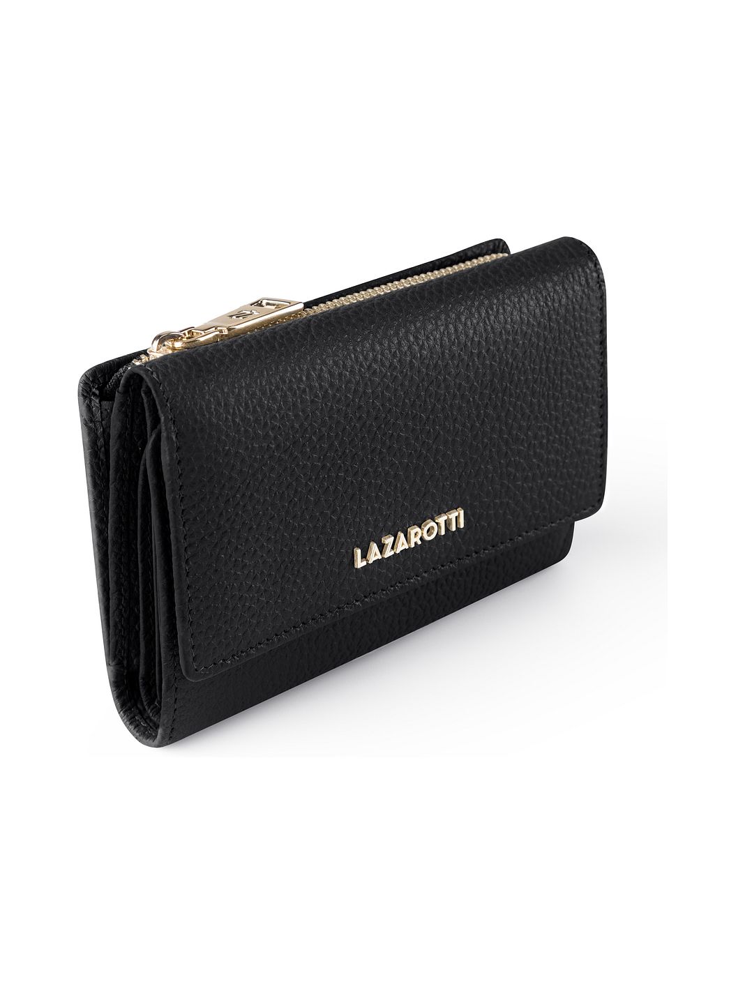 Lazarotti Portafoglio Bologna in pelle XL con scomparto con cerniera perimetrale, pelle, 14 cm