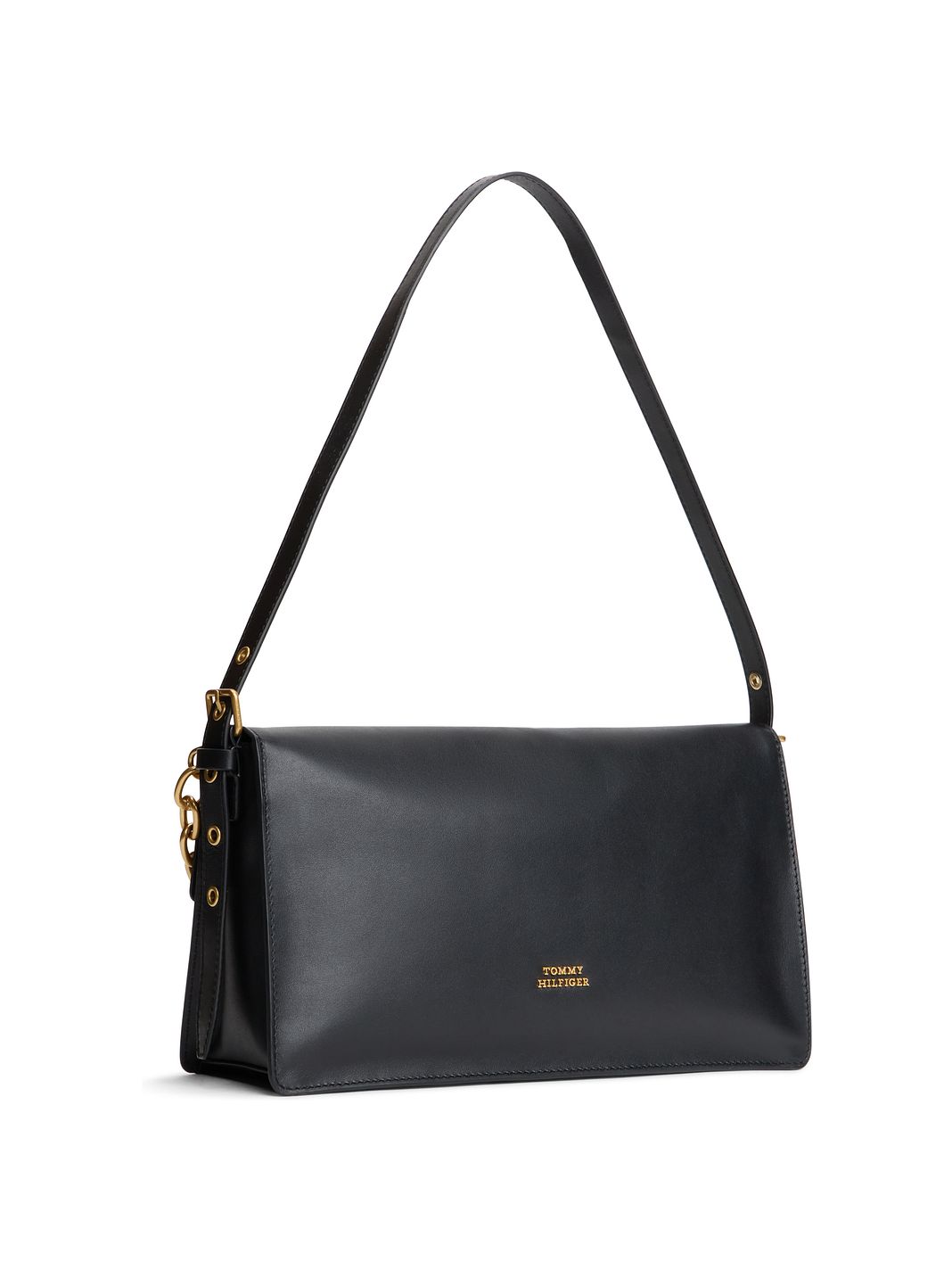 Tommy Hilfiger Crest Leather Borsa a spalla Vera Pelle 32 cm