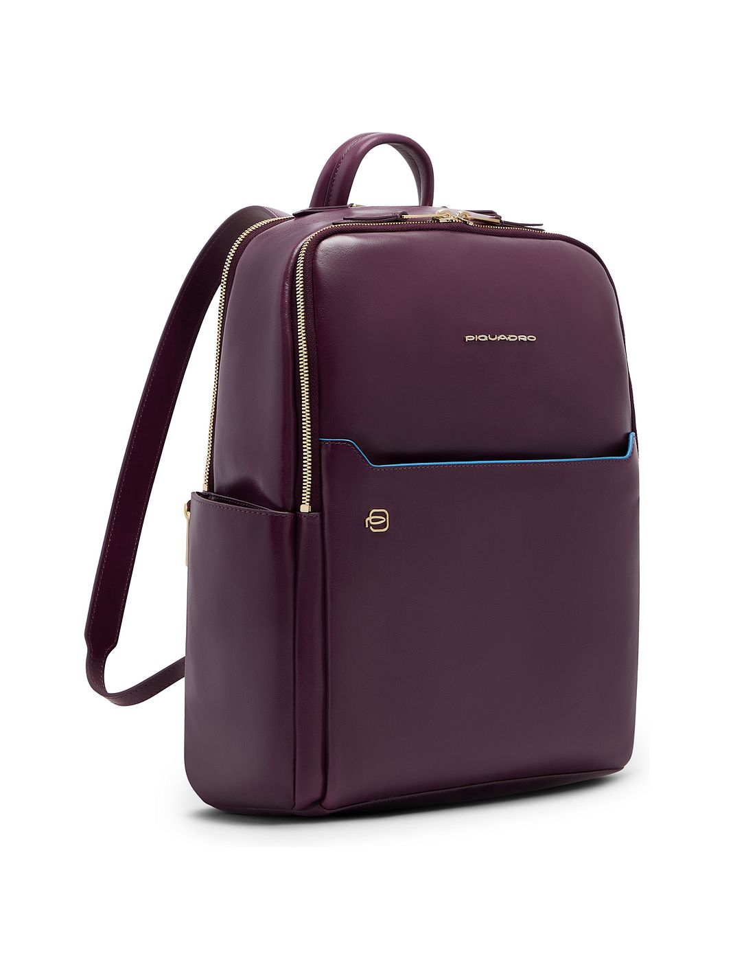 Piquadro Blue Square Zaino da giorno Protezione RFID Vera Pelle 37 cm Vano porta PC