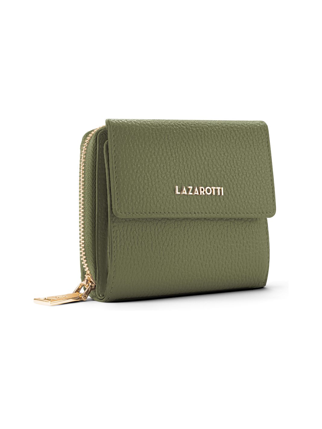 Lazarotti Portafoglio Bologna in pelle con chiusura a zip, 12 cm Lazarotti Portafoglio Bologna in pelle con chiusura a zip, 12 cm