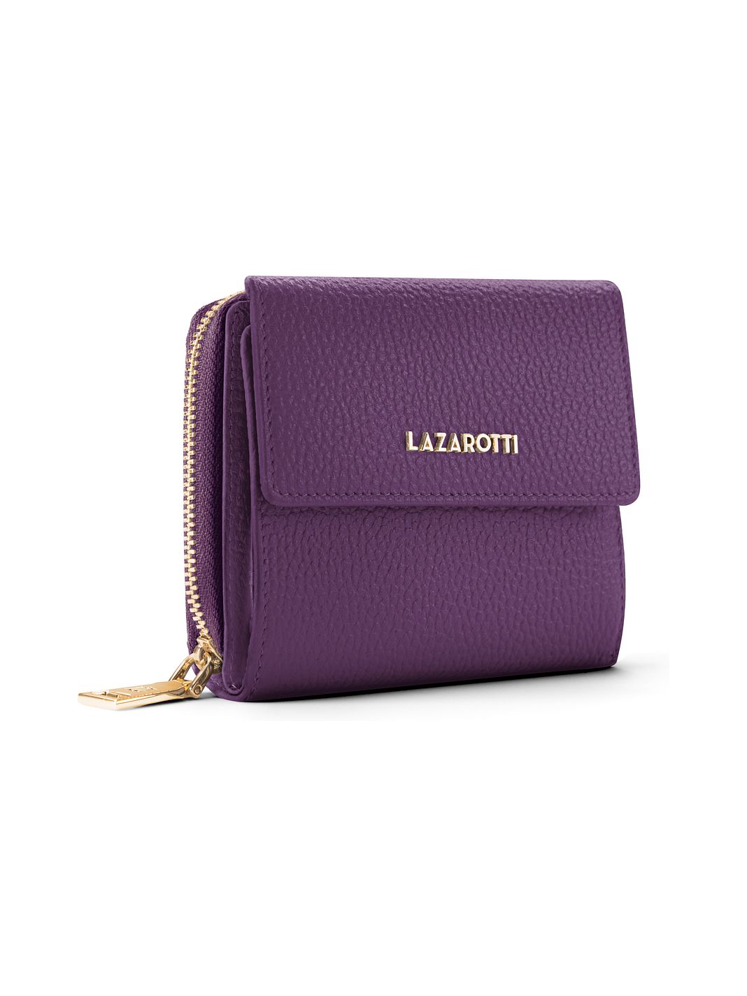 Lazarotti Portafoglio Bologna in pelle con chiusura a zip, 12 cm Lazarotti Portafoglio Bologna in pelle con chiusura a zip, 12 cm