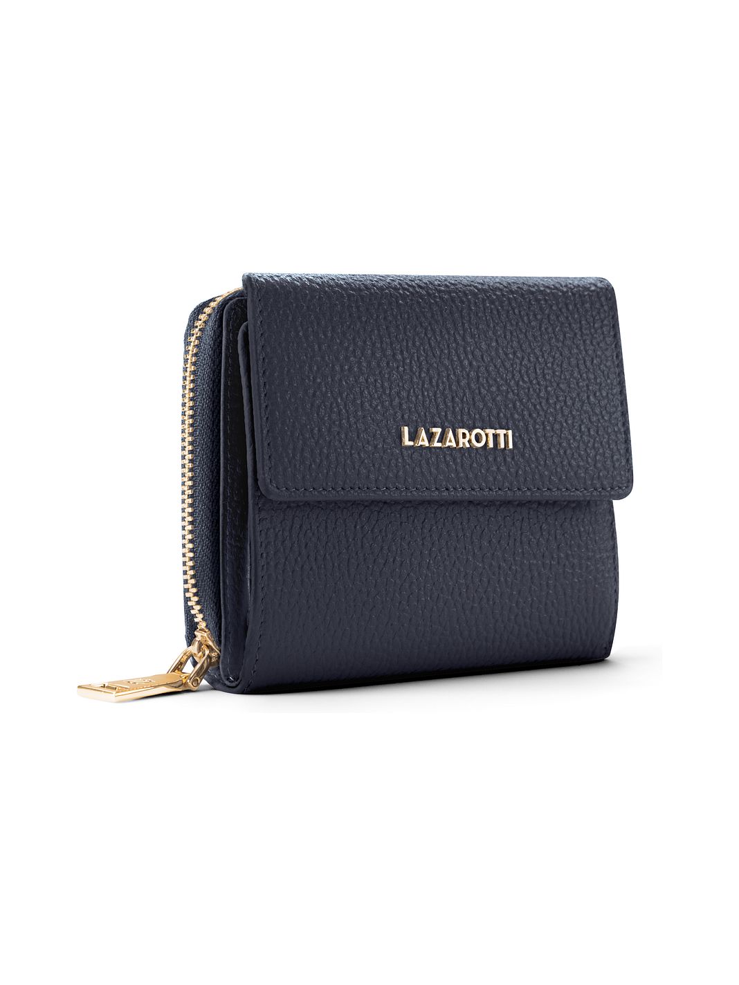 Lazarotti Portafoglio Bologna in pelle con chiusura a zip, 12 cm Lazarotti Portafoglio Bologna in pelle con chiusura a zip, 12 cm