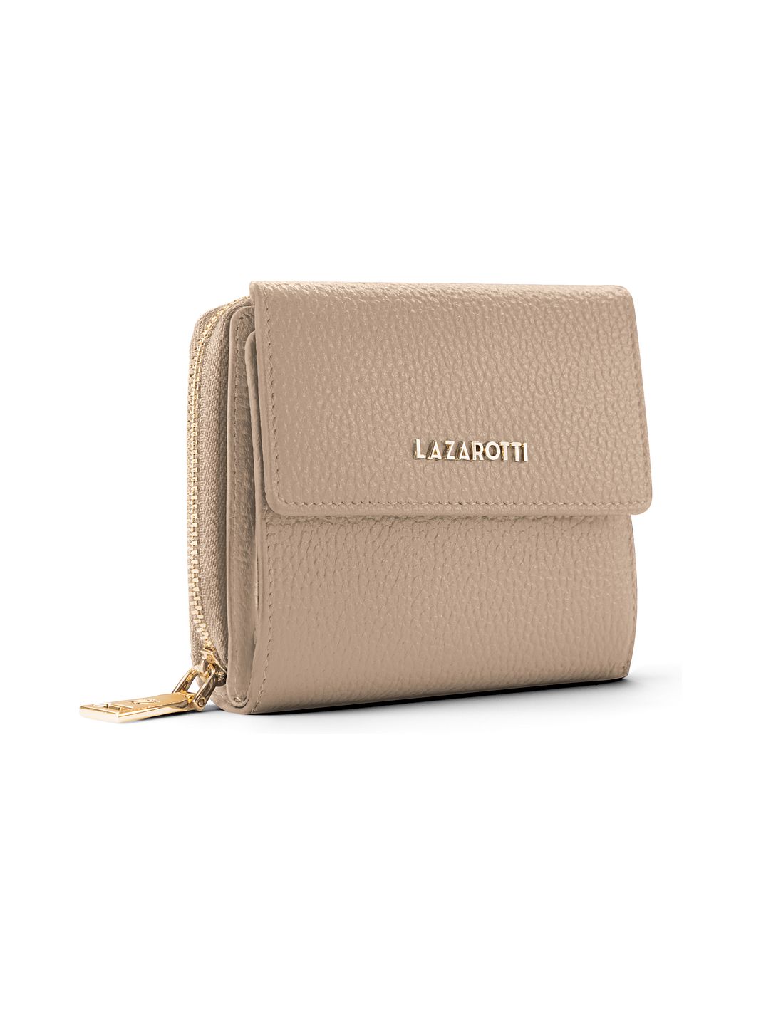 Lazarotti Portafoglio Bologna in pelle con chiusura a zip, 12 cm Lazarotti Portafoglio Bologna in pelle con chiusura a zip, 12 cm