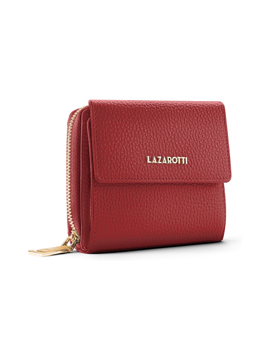 Lazarotti Portafoglio Bologna in pelle con chiusura a zip, 12 cm Lazarotti Portafoglio Bologna in pelle con chiusura a zip, 12 cm