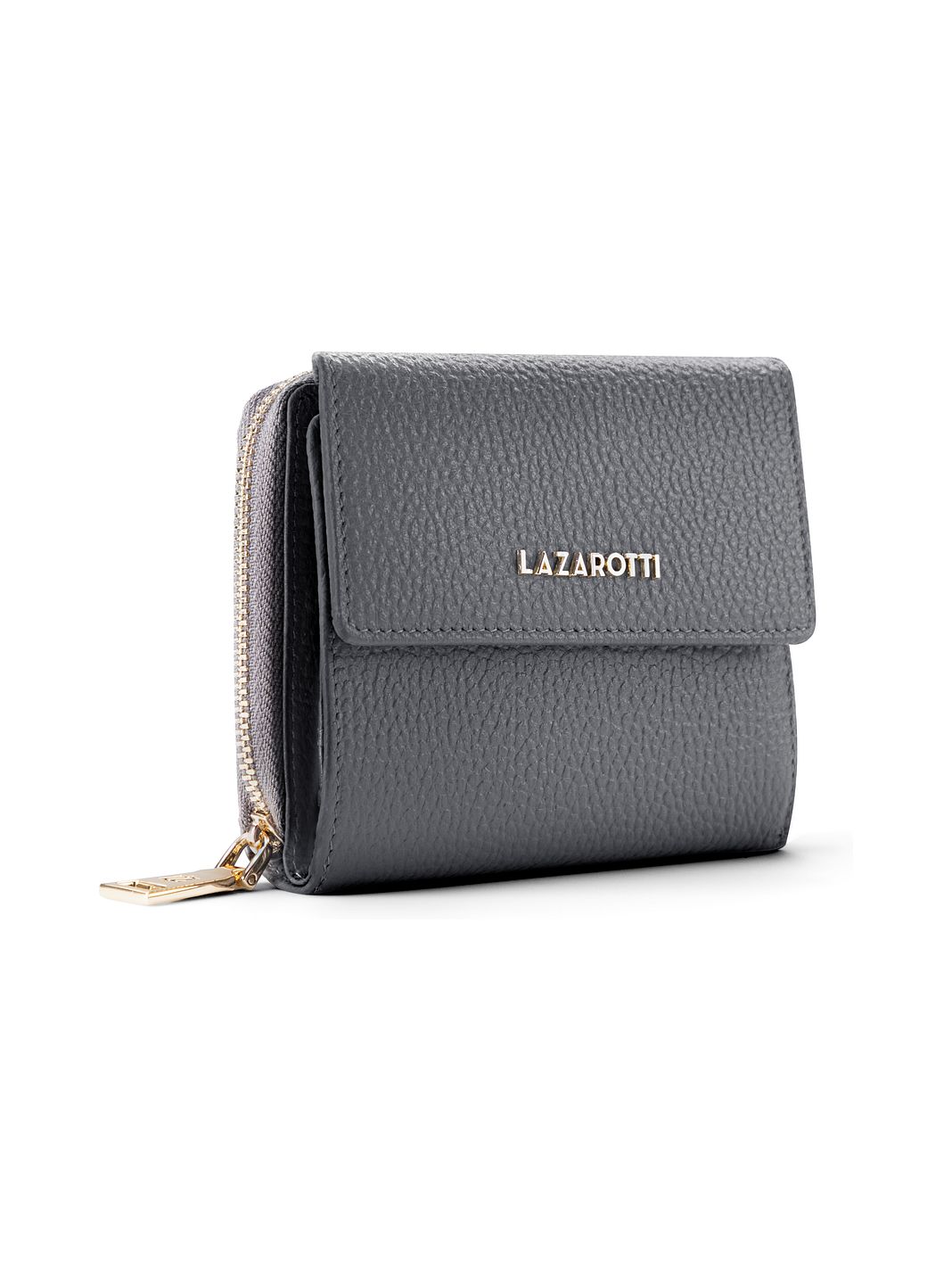 Lazarotti Portafoglio Bologna in pelle con chiusura a zip, 12 cm Lazarotti Portafoglio Bologna in pelle con chiusura a zip, 12 cm