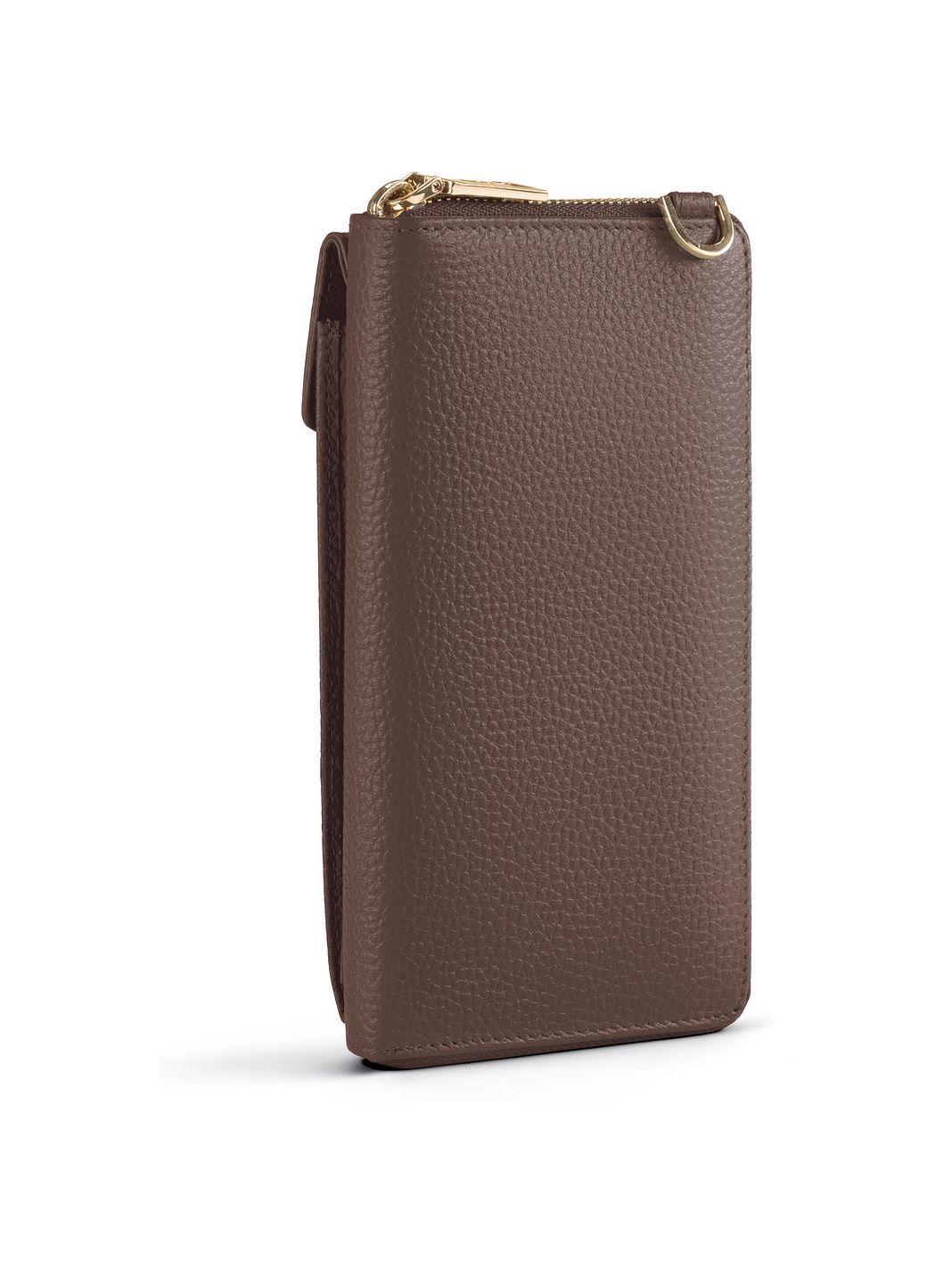 Lazarotti Portafoglio con chiusura a zip in pelle di Bologna, custodia per cellulare, 19 cm Lazarotti Portafoglio con chiusura a zip in pelle di Bologna, custodia per cellulare, 19 cm