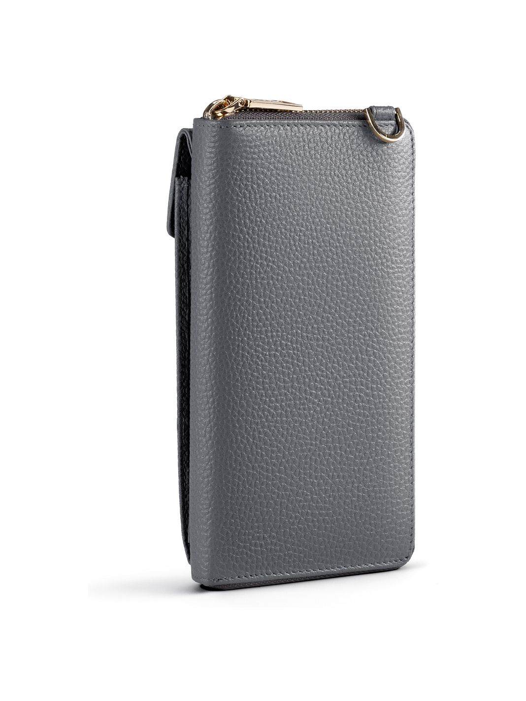 Lazarotti Portafoglio con chiusura a zip in pelle di Bologna, custodia per cellulare, 19 cm Lazarotti Portafoglio con chiusura a zip in pelle di Bologna, custodia per cellulare, 19 cm