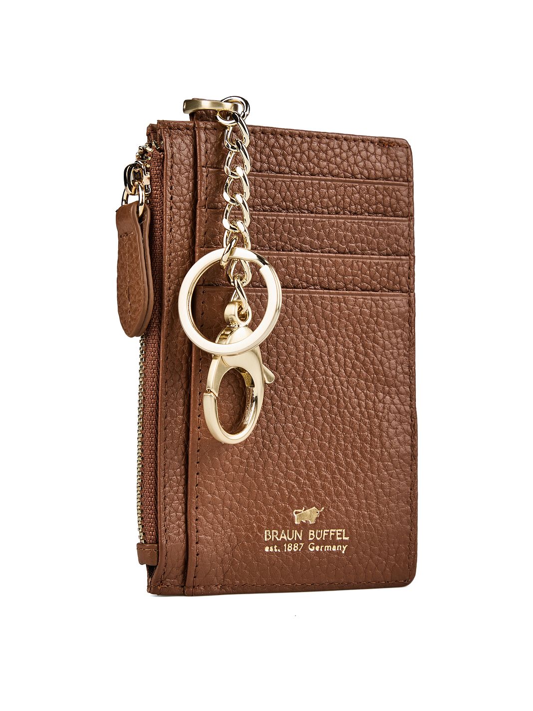 Braun Büffel Asti Portafoglio chiave Vera Pelle 8 cm