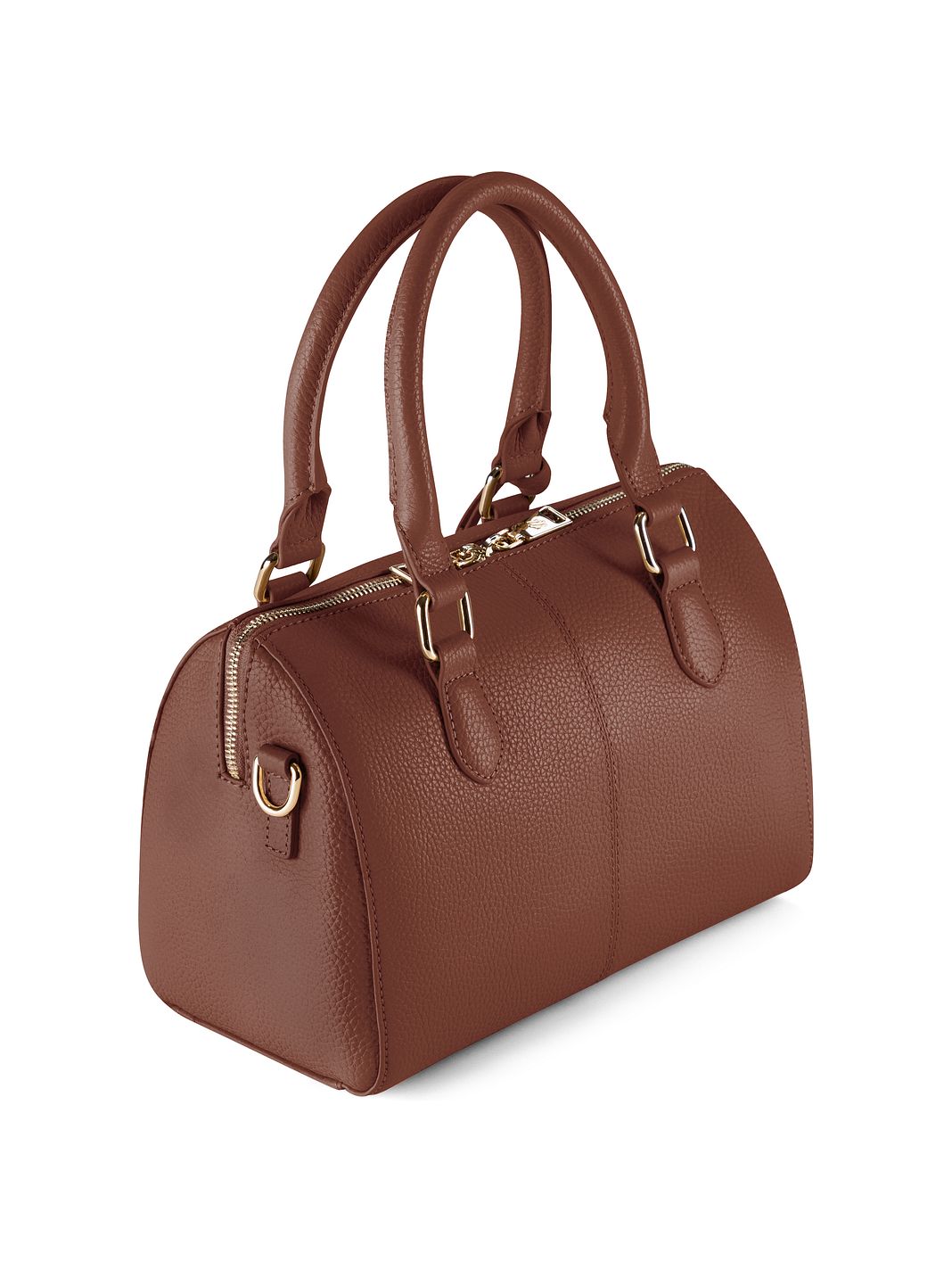 Lazarotti Bologna läderbowlingväska, handväska, crossbody-väska, läder, 26 cm