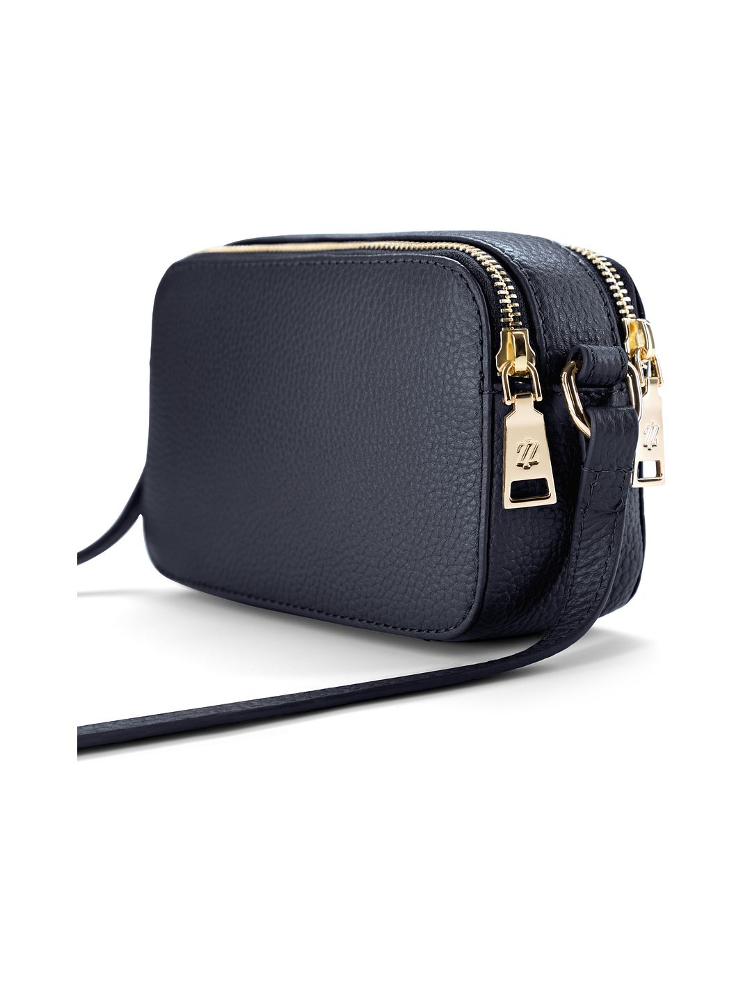 Lazarotti Bologna lädercrossbody-väska, kameraväska i läder med dubbla dragkedjor, 18 cm Lazarotti Bologna lädercrossbody-väska, kameraväska i läder med dubbla dragkedjor, 18 cm