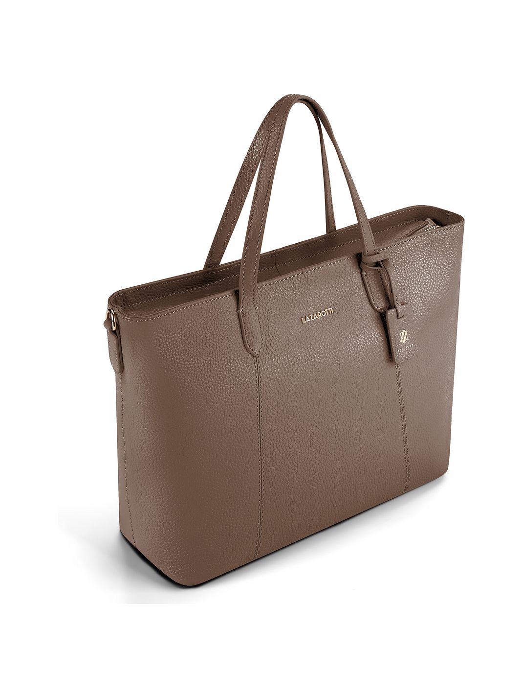 Lazarotti Bolsa de compras de piel de Bolonia, bandolera, 31 cm Lazarotti Bolsa de compras de piel de Bolonia, bandolera, 31 cm