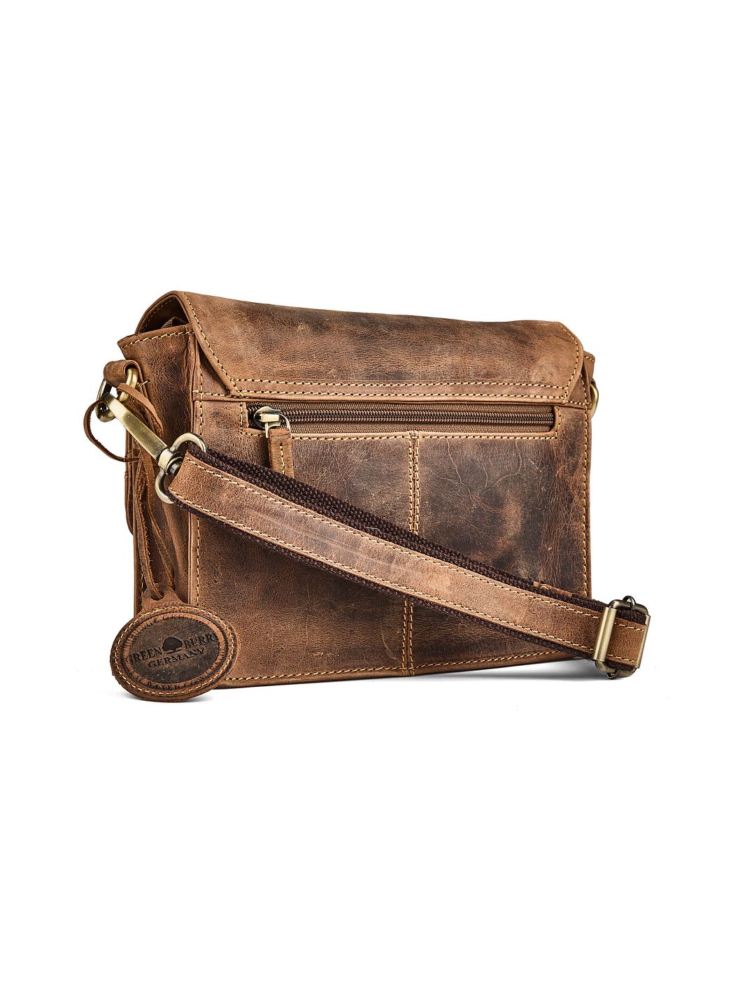 Greenburry Vintage Borsa a tracolla Vera Pelle 22 cm Greenburry Vintage Borsa a tracolla Vera Pelle 22 cm