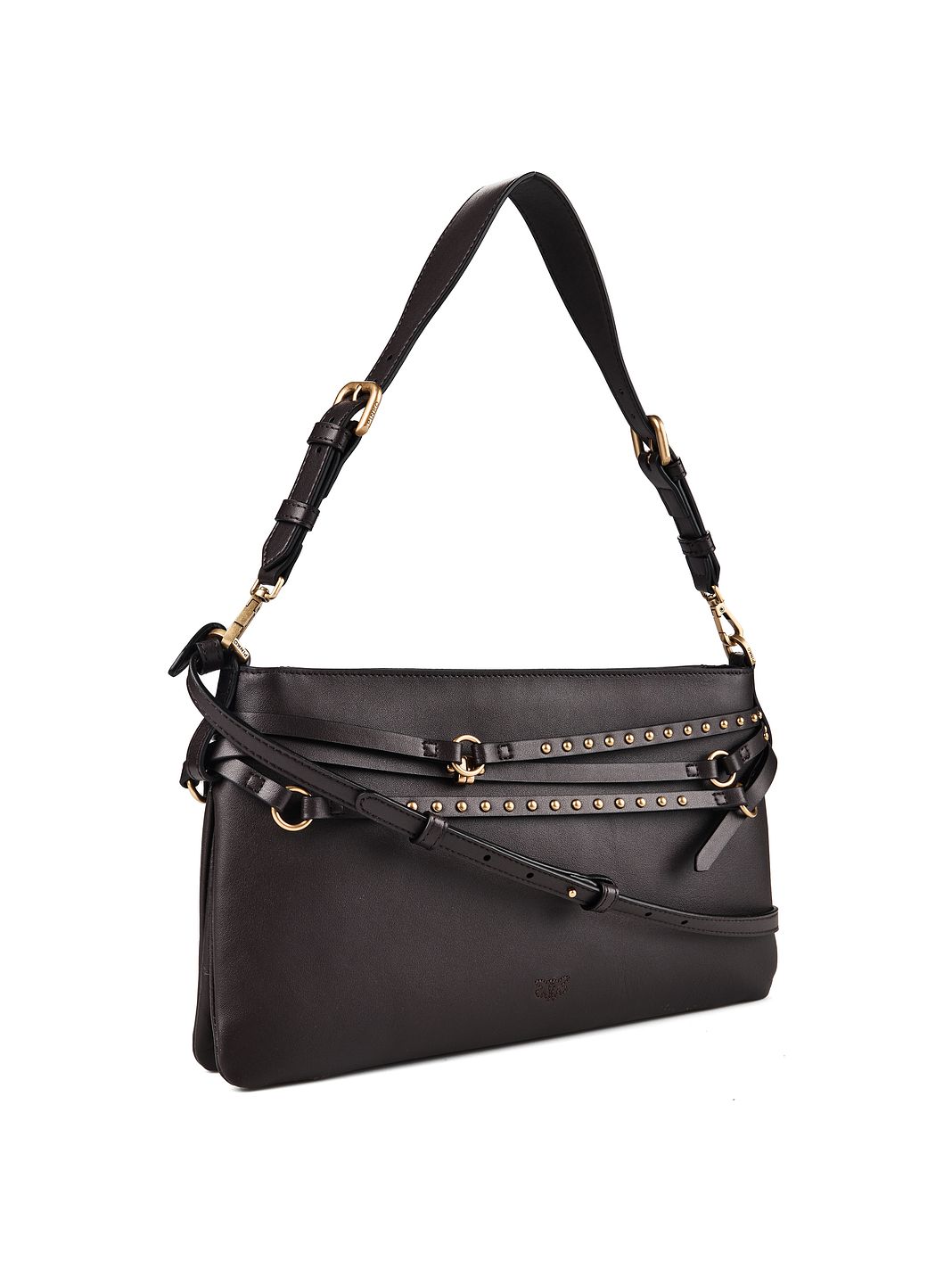 PINKO Belt Bag Classic Borsa a spalla Vera Pelle 33 cm PINKO Belt Bag Classic Borsa a spalla Vera Pelle 33 cm