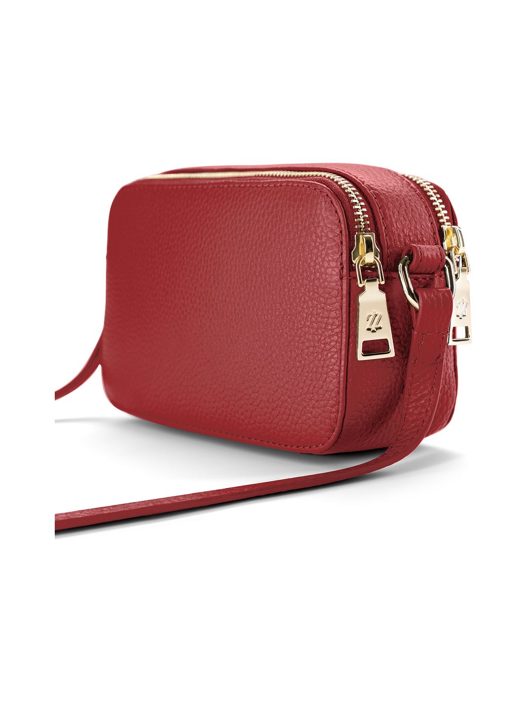 Lazarotti Crossbody taška z kůže Bologna Camera-Bag s dvojitým zipem, 18 cm Lazarotti Crossbody taška z kůže Bologna Camera-Bag s dvojitým zipem, 18 cm