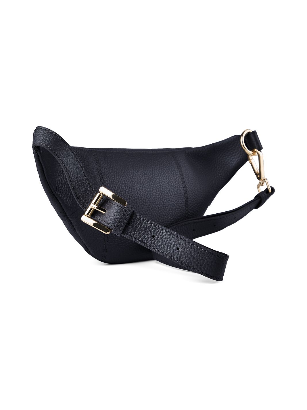 Lazarotti Bologna læder bæltetaske med dobbelt lynlås, crossbody-taske i læder, 25 cm Lazarotti Bologna læder bæltetaske med dobbelt lynlås, crossbody-taske i læder, 25 cm