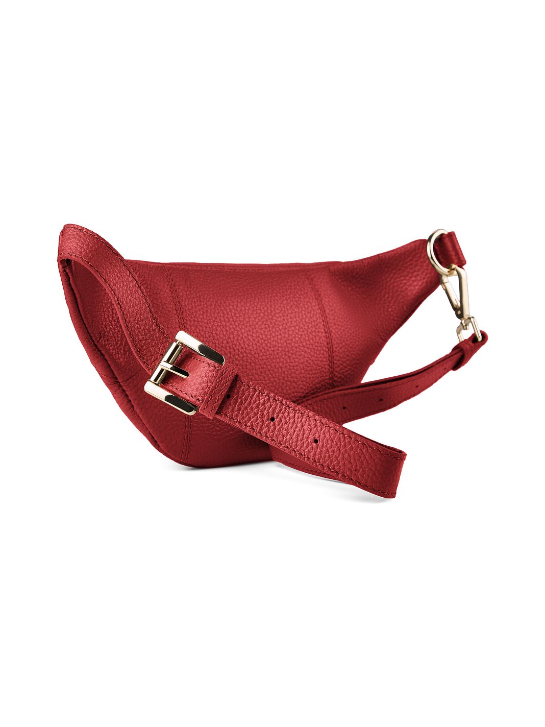 Lazarotti Bologna læder bæltetaske med dobbelt lynlås, crossbody-taske i læder, 25 cm Lazarotti Bologna læder bæltetaske med dobbelt lynlås, crossbody-taske i læder, 25 cm