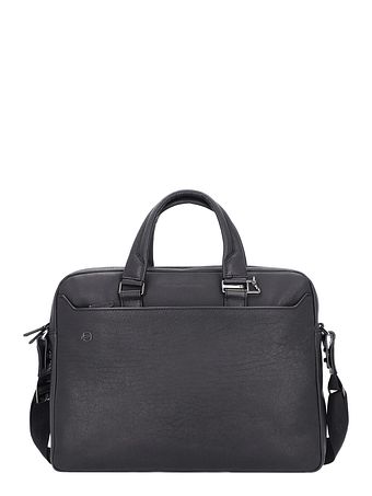 Piquadro Sort firkantet dokumentmappe i læder 40 cm Piquadro Sort firkantet dokumentmappe i læder 40 cm