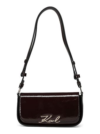 Karl Lagerfeld Signature Skuldertaske Læder 24 cm