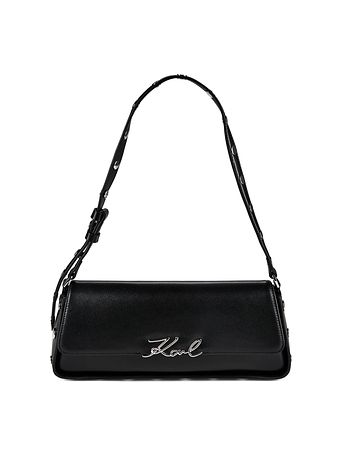 Karl Lagerfeld Signature Skuldertaske Læder 32 cm Karl Lagerfeld Signature Skuldertaske Læder 32 cm