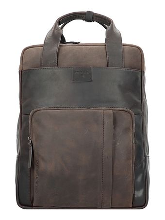 Strellson Brick Lane-rygsæk i læder med 42 cm rum til bærbar computer