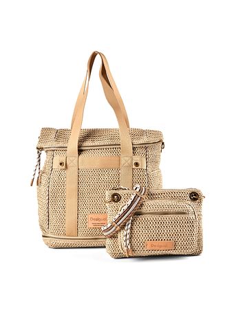 Desigual Raffia Skuldertaske 29 cm med strækfold