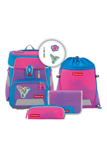 Step by Step Space Neon Skoleransel-sæt 5-delt