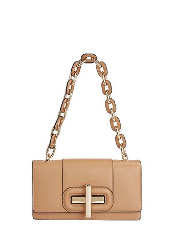 Tommy Hilfiger Turnlock Skuldertaske Læder 28 cm