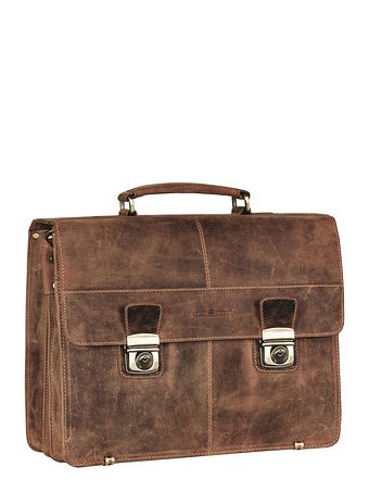 Greenburry Vintage XL dokumentmappe i læder 40 cm Greenburry Vintage XL dokumentmappe i læder 40 cm