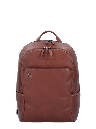 Piquadro Sort firkantet business-rygsæk læder 39 cm rum til bærbar computer Piquadro Sort firkantet business-rygsæk læder 39 cm rum til bærbar computer