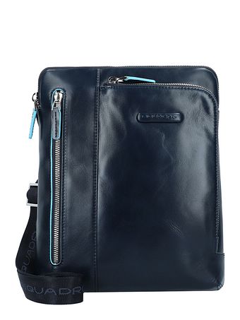 Piquadro Blå firkantet skuldertaske i læder 21 cm Piquadro Blå firkantet skuldertaske i læder 21 cm