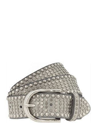 b.belt Riva-bælte i læder med nitter