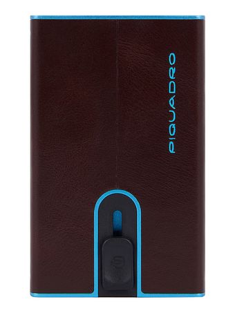 Piquadro Black Square Kreditkortetui RFID-beskyttelse Læder 6 cm
