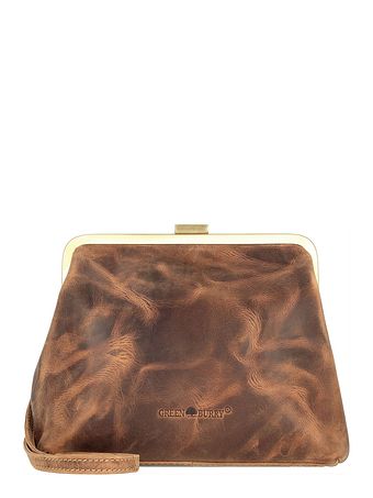 Greenburry Vintage Clappy skuldertaske i læder 23 cm