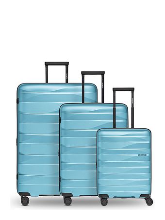 Bergpfeil Travel 4-hjuls kuffertsæt, 3-delt, med stretchfoldning Bergpfeil Travel 4-hjuls kuffertsæt, 3-delt, med stretchfoldning