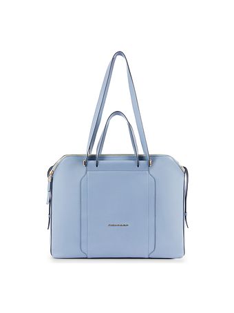 Piquadro Kruhová brašna na notebook kožená 40 cm přihrádka na notebook