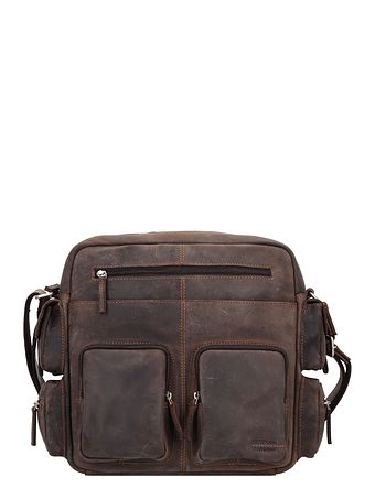 Greenland Nature Westcoast skuldertaske i læder 29 cm