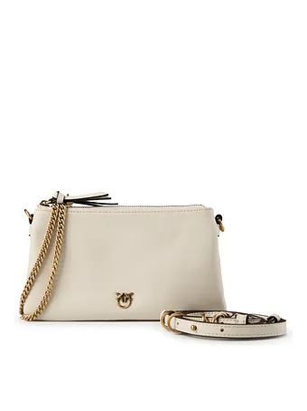 PINKO Love Mini Bolsa de hombro Piel natural 21 cm PINKO Love Mini Bolsa de hombro Piel natural 21 cm