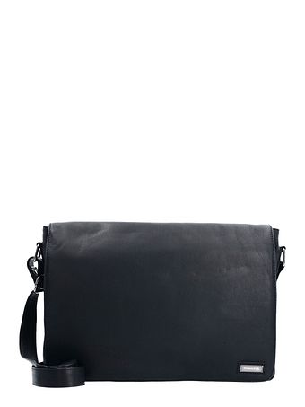 Greenland Nature Sort Nappa Messenger-læder 38 cm