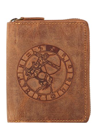 Greenburry Vintage pung med stjernetegn i læder 10 cm