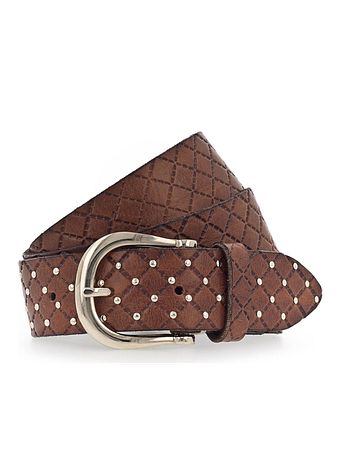 b.belt Lina læderbælte med guldnitter