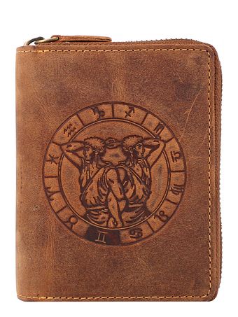 Greenburry Vintage pung med stjernetegn i læder 10 cm