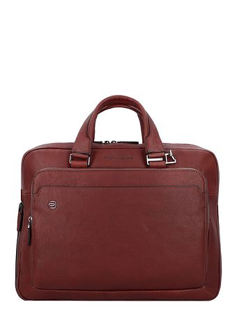 Piquadro Sort firkantet dokumentmappe i læder med 40 cm rum til bærbar computer Piquadro Sort firkantet dokumentmappe i læder med 40 cm rum til bærbar computer