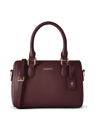 Lazarotti Bolso tipo bowling de piel de Bolonia, bolso de mano, bandolera, piel, 26 cm Lazarotti Bolso tipo bowling de piel de Bolonia, bolso de mano, bandolera, piel, 26 cm