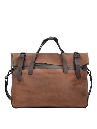 Harold's Kožená aktovka Twister s přihrádkou na notebook 49 cm