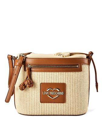 Love Moschino Straw Chic Taška na šňůrku 24 cm