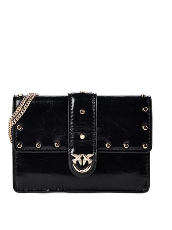 PINKO Love Pocket Studs Mini Borsa Borsa a tracolla Vera Pelle 13 cm PINKO Love Pocket Studs Mini Borsa Borsa a tracolla Vera Pelle 13 cm